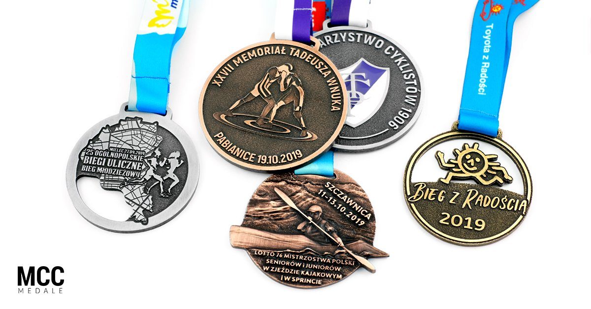 Medale sportowe - różne przykłady medali do różnych dyscyplin sportowych